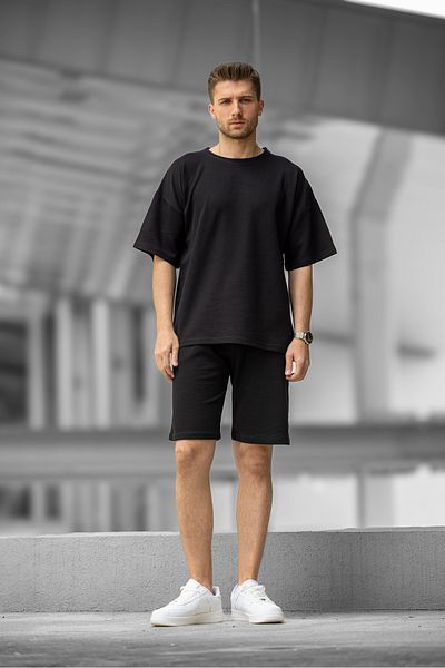 Decas KETTLE Regular Fit Capri Σετ με τσέπες - Μαύρο