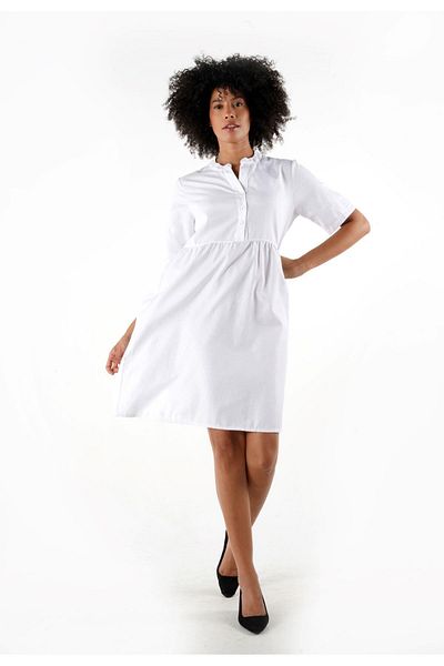 ALEXANDERGARDI Rochie confortabilă cu guler cu nasturi - B24-384 00