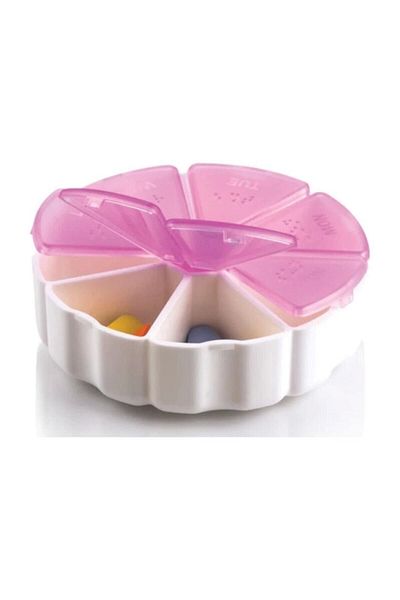 Orvila Cutie de depozitare săptămânală pentru medicamente model rotund