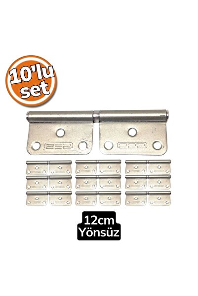 SYM 222 Çelik Yönsüz Menteşe Saten 12 cm 10'lu Set