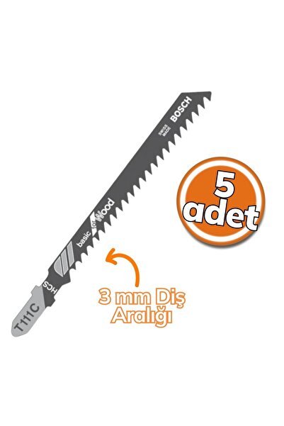 Bosch Dekupaj Bıçağı T111 C100 10 Sunta Bosch 5'li Set
