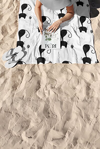 Walltage 75cm X 150cm Sweet Cat Beach Towel