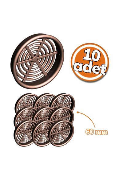 Albatur 60mm Brown Plastic Grille - Set of 10 0610