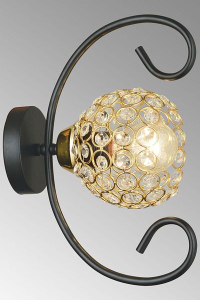 SONSUZ AYDINLATMA&AVİZE Black Violet Crystal Modern Sconce