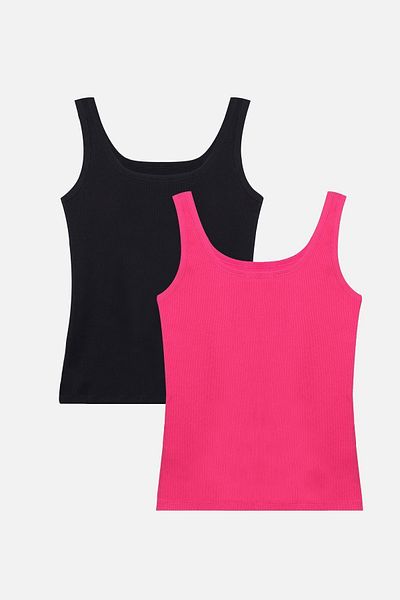 koza iç giyim Women's 2-Piece Thick Strap Camisole Tank Top
