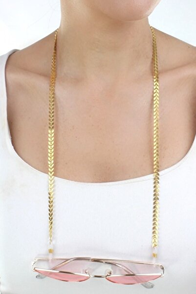 Lal سلسلة نظارات نسائية بظهر السمكة باللون الذهبي