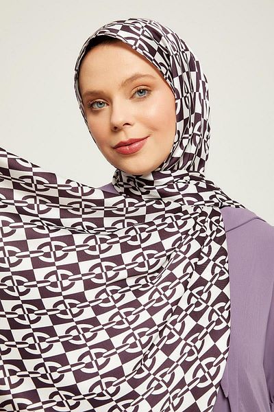 Levidor Eggplant Purple Square Double Color Angel Shawl
