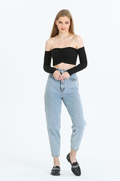 Kallisto Culoare neagră cu mânecă lungă, fără umăr (model strâmt)