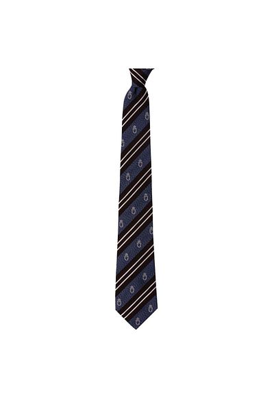 1001 Kravat Brown Striped 8 cm Wide Silk Tie