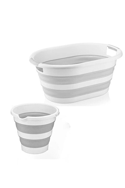 Mutfak Köşesi 2'li Set - Katlanabilir Çamaşır Sepeti Ve Katlanabilir Akordiyo...