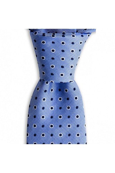 1001 Kravat Blue Patterned 7.5 cm Wide Silk Tie