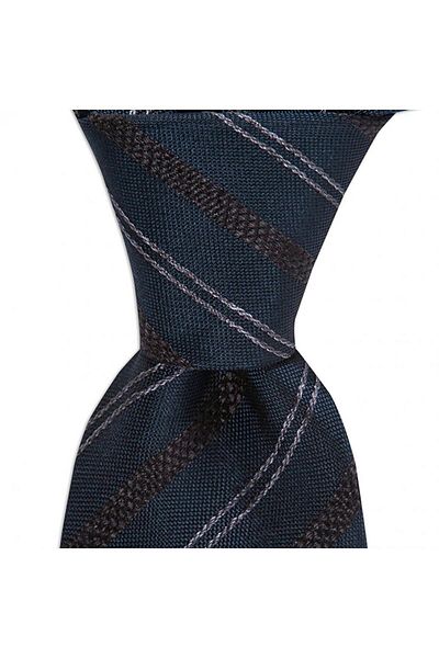 1001 Kravat Dark Green Colored 8 cm Wide Wool Silk Blended Tie