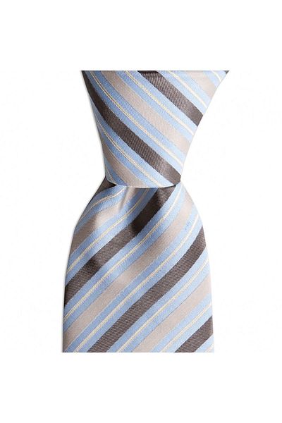 1001 Kravat Beige Striped 8 cm Wide Tie