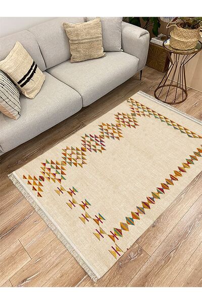 kilim home Covor decorativ țesut din seria Cotton, cu aspect de paie în mai m...
