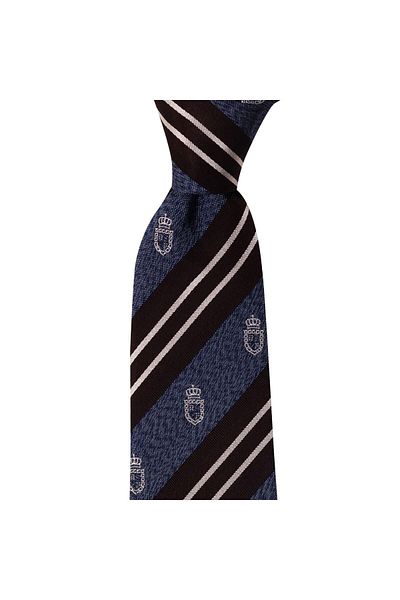1001 Kravat Brown Striped 8 cm Wide Silk Tie
