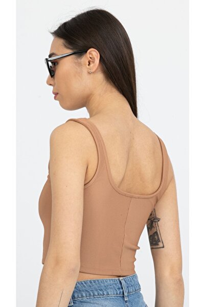 Kallisto Блуза с камилски ремъци