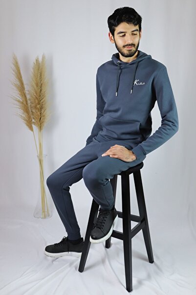 Kallisto Ανοιχτό καπνιστό χρώμα Ανδρική φόρμα με 3 κλωστές βαμβακερή φόρμα / 8006-7007