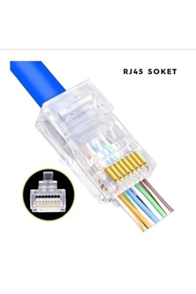SEENERGY Yeni Nesil Rj45 Cat 6 Konnektör 200lü Paket 1. Sınıf Kalite