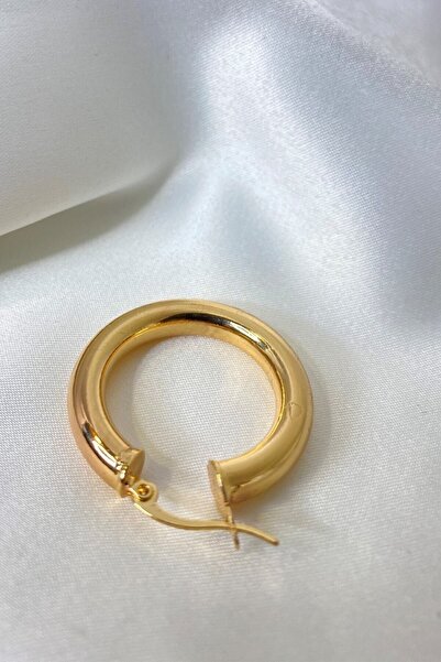 BC Accessorize Gold Büyük Klasik Altın Halka Kaplama Çelik Küpe