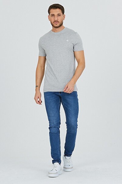 Kallisto Tricou ediție limitată pentru bărbați - Gri deschis Melange guler ro...