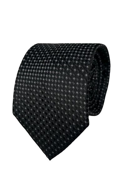 1001 Kravat Black Patterned 8 cm Wide Tie