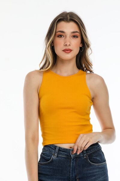 Kallisto Κίτρινο κολάρο - μπλούζα με μανίκια