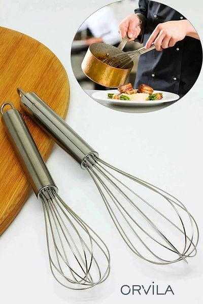 Orvila Set of 2 Steel Luxury Beaters 25 Cm