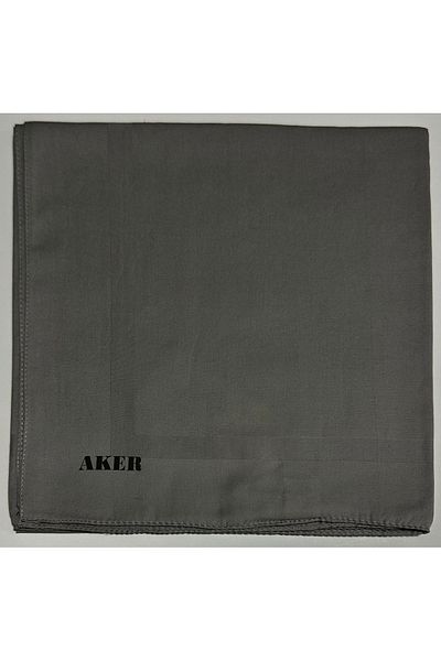 Aker Σκούρο γκρι ίσιο βαμβακερό κασκόλ - 1030950-973