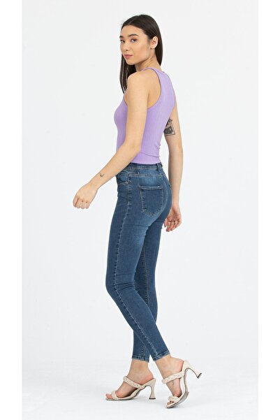 Kallisto Πλεκτό εσώρουχο Crop με λιλά ριμπ γιακά