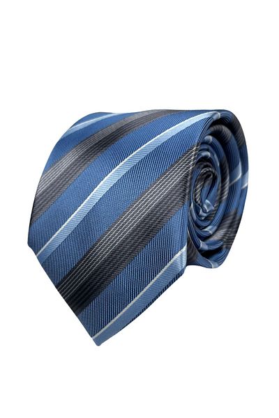 1001 Kravat Blue Striped 8 cm Wide Tie