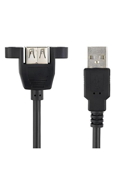 SpeedUF Erkek Dişi Panel Tipi Kablosu Siyah Usb 2.0 Tip A 1m