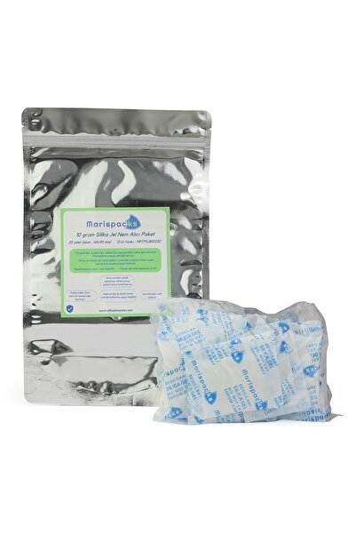 Marispacks 10 G X 25 Adet Silikajel Nem Alıcı Paket ( Nonwoven, Metalize Doyp...