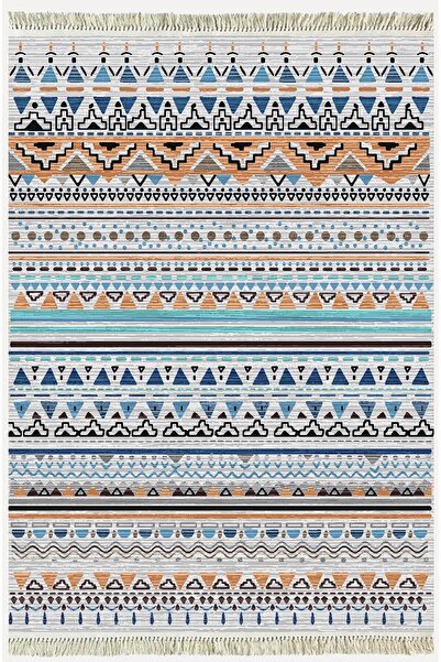 kilim home Cotton Rug 26 Multi Traditional Motif Striped Patterned Decorative...