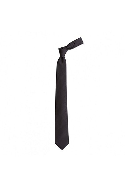 1001 Kravat Black Patterned 7.5 cm Wide Silk Tie