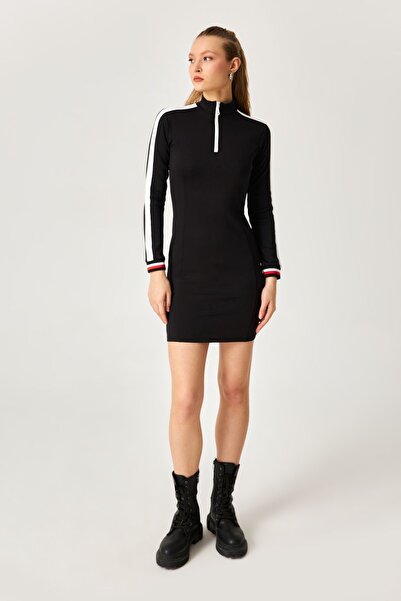 Kallisto Rochie de scuba neagră (strâns)