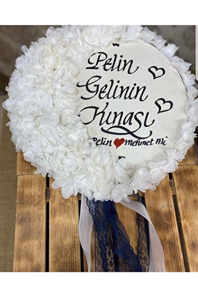 Evsay Isme Özel Deri Tef Kına Tefi Lazer Güllerle Süslenmiş Gelin Tefi 30 Cm Vurmalı Çalgı Müzik Aleti