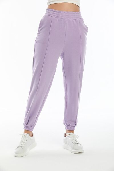 Kallisto Παντελόνι Jogger από λιλά βαμβάκι