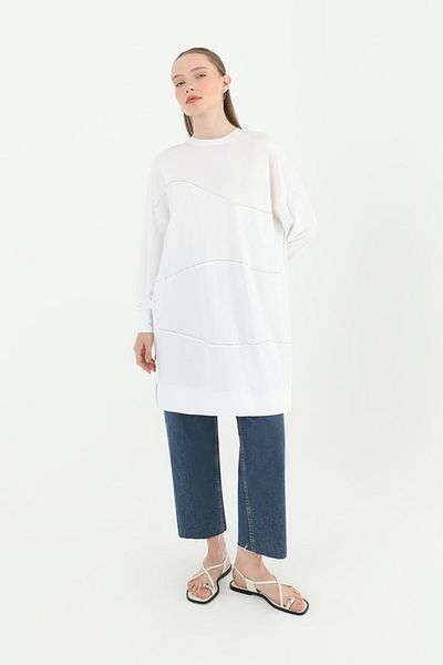 Puane Stone Detailed Viscose Fabric Testicle Tunic