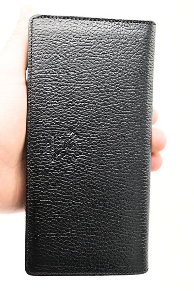 willpolo Естествена кожа - Дълъг портфейл с отделение за телефон и магнитна закопчалка