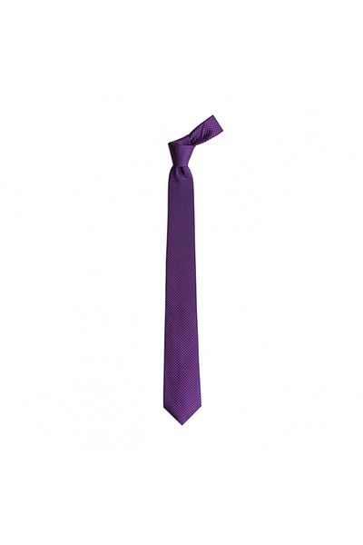 1001 Kravat Purple Patterned 7.5 cm Wide Silk Tie