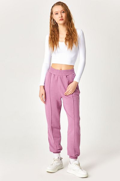 Kallisto Pantaloni de jogging din bumbac trandafir uscat