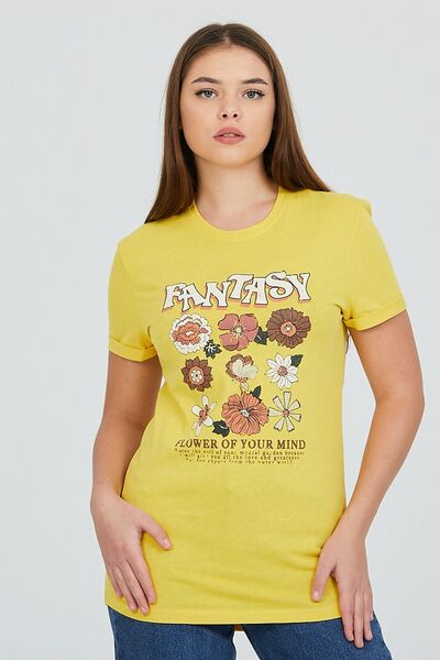 Kallisto Mânecă dublă galbenă, basculă din bumbac