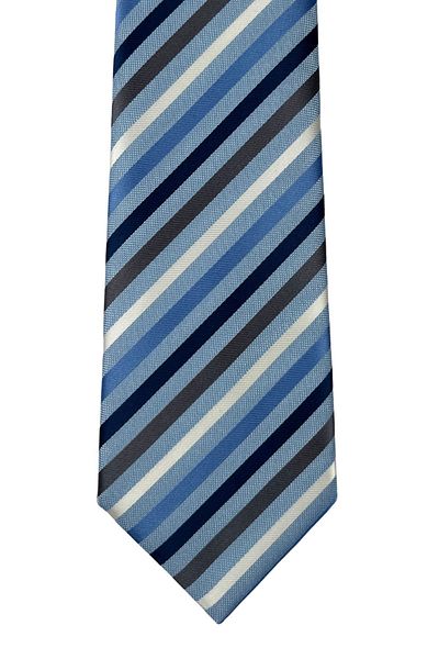 1001 Kravat Light Blue Striped 8 cm Wide Tie