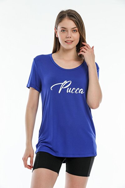 Kallisto Συσκευασία με 2 μπλουζάκια με στάμπα με οβάλ γιακά σκούρο μπλε