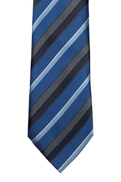 1001 Kravat Blue Striped 8 cm Wide Tie