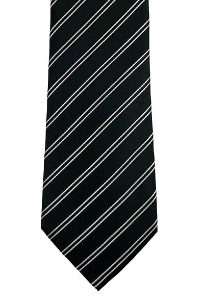 1001 Kravat Black Striped Necktie Men