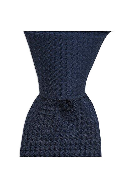 1001 Kravat Navy Blue Patterned 7.5 cm Wide Silk Tie