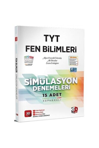 3D Yayınları 2025 TYT Fen Bilimleri Simülasyon FKB Denemeleri Fenomen Seçimi ...