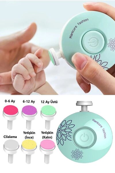 Hyd Yenidoğan Bebek Çoçuk Yetişkin Dönerli Pilli Tırnak Kesme Makinesi Manikür Seti Törpüleme Makinası