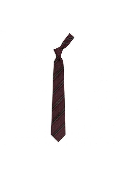1001 Kravat Claret Red Striped 8 cm Wide Silk Tie